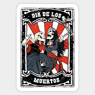 Dia de los Muertos Couple // Vintage Day of the Dead Sticker